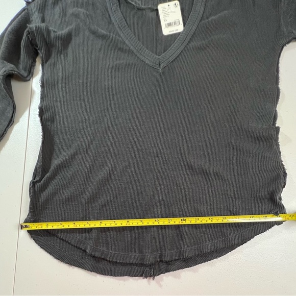 We The Free Womens Sail Away Long Sleeve Solid Top, Dark Gray, NWT - Picture 9 of 11